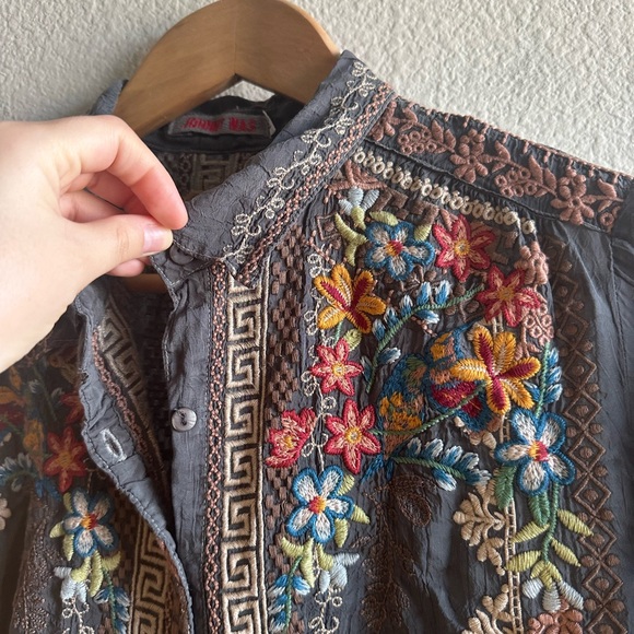 Johnny Was Embroidered Button Down Dress - Picture 6 of 16